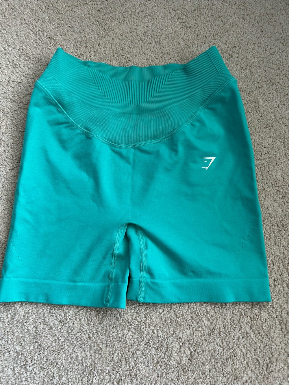Gymshark Teal High-Waist Bike Shorts